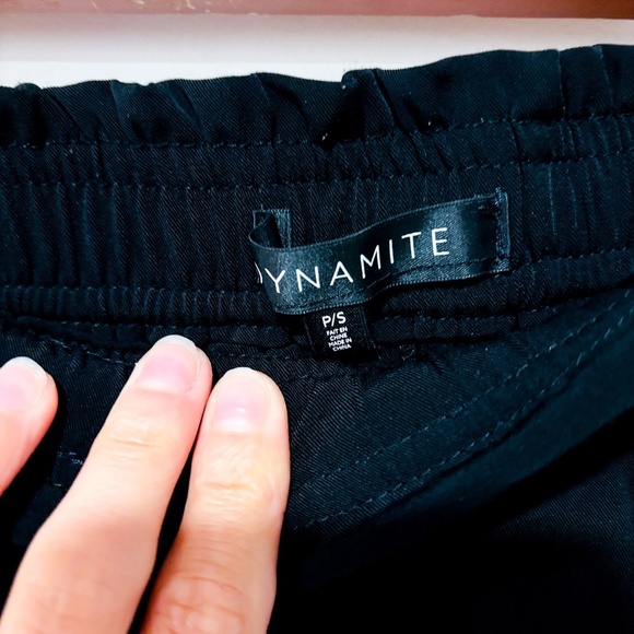 DYNAMITE Black drawstring shorts | Comfy minimal casual summer | Small * - Picture 5 of 8